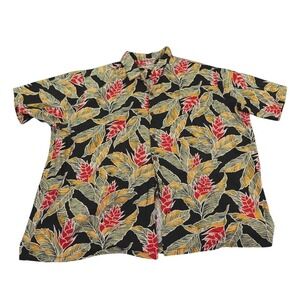 VTG Hilo Hattie Hawaiian Shirt Mens 5XL Cotton Floral Ginger 58 Made USA